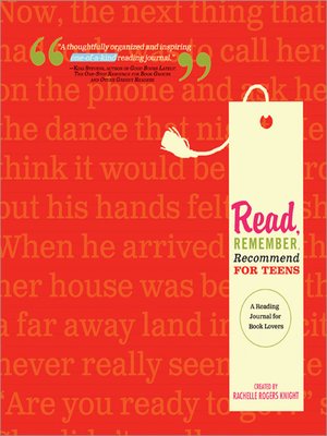 cover image of Read, Remember, Recommend for Teens